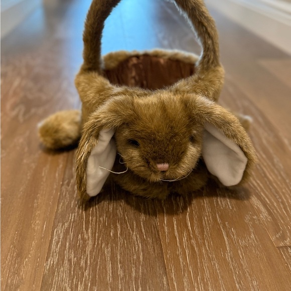 Bearington Brown Bunny Easter Plush Basket - Picture 2 of 8